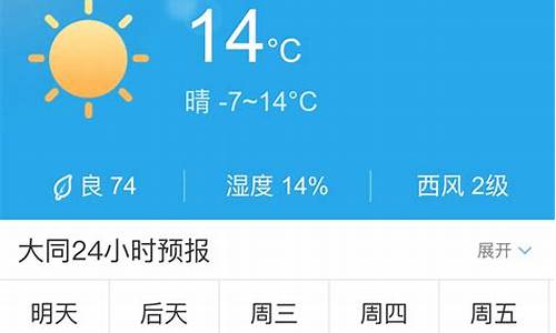 山西大同天气预报